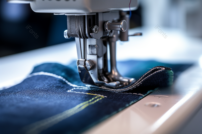 镜头下工厂缝纫机加工衣服的特写背景,高清,摄影图,摄影图片,图片大全,摄影图免费下载